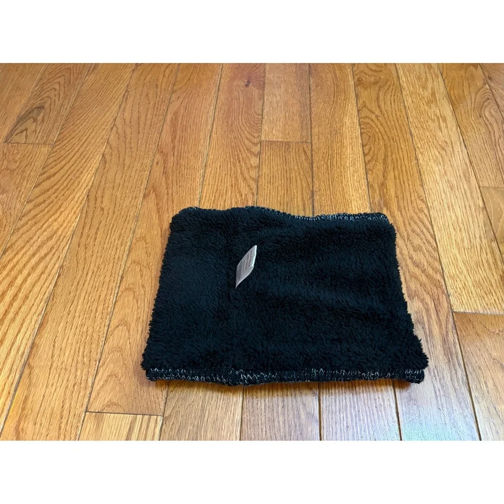 Amazon Black Gray Knit Fleece Lined‎ Neck Warmer Gaiter Cozy Winter Accessory